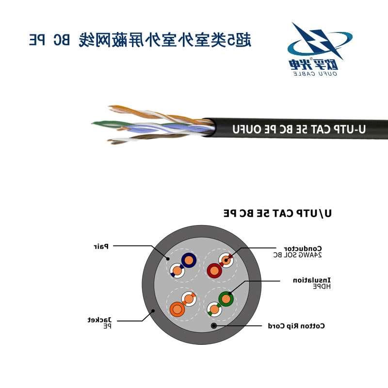 朝阳市U/UTP超5类4对非屏蔽室外电缆(23AWG)
