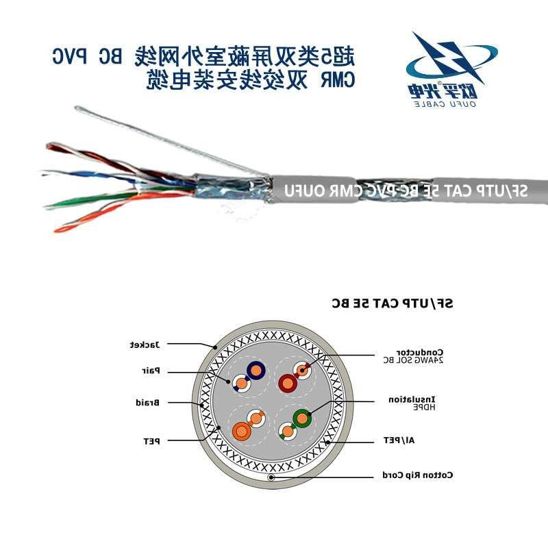 湖南SF / UTP CAT 5E BC PVC CMR双绞线安装电缆
